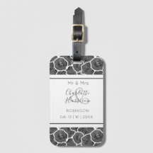 Newlyweds Mr and Mrs Gray Roses Personalized