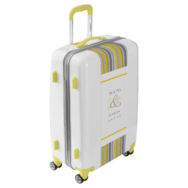 Newlyweds Mr and Mrs Personalized Luggage (Rotated Left)