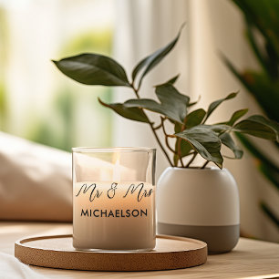 Newlyweds Mr & Mrs Scented Candle