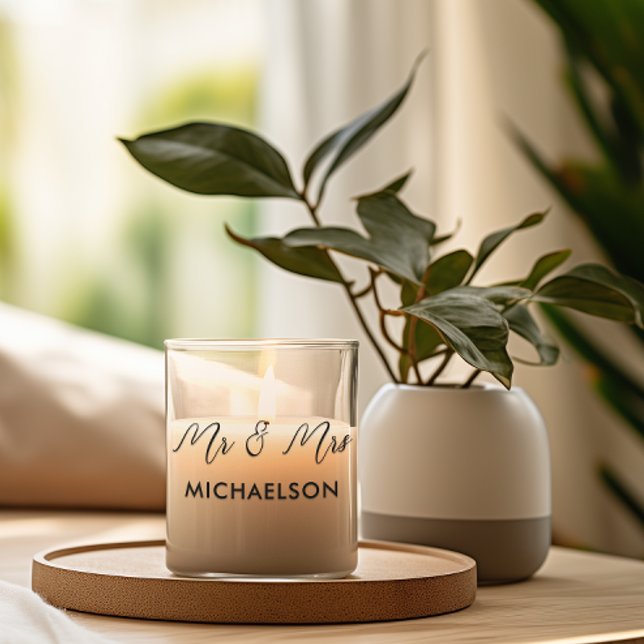 Newlyweds Mr & Mrs Scented Candle (Creator Uploaded)