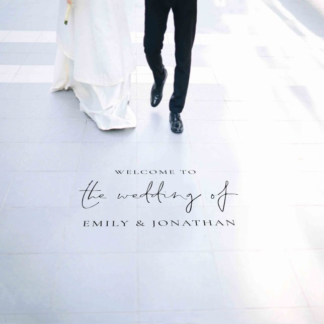 Newlyweds Names Welcome to Wedding Floor Decals (Wedding)