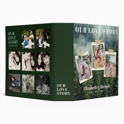 Newlyweds OUR LOVE STORY Photo Collage 3 Ring Binder