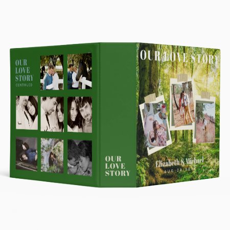 Newlyweds Our Love Story PHOTO Collage Custom 3 Ring Binder