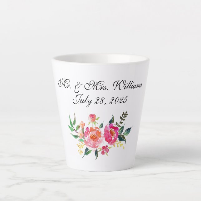 Newlyweds Personalized Latte Mug (Front)