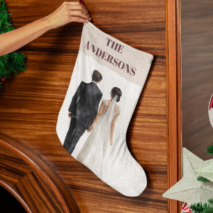 Newlyweds Personalized Photo Christmas Stocking
