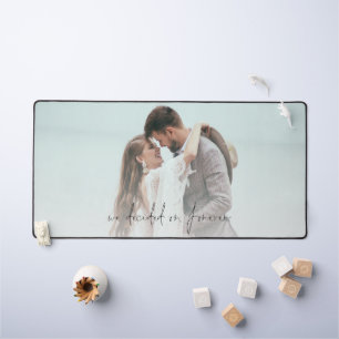 Newlyweds Photo Overlay We Decided On Forever Desk Mat