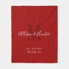 Newlyweds Red Established Date Personalized