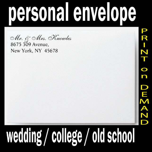 Newlyweds Return Address Easy Budget Spectacular Envelope (Creator Uploaded)