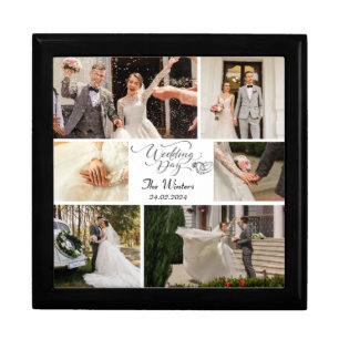 Newlyweds  Wedding Collage  Gift Box