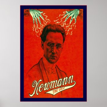 Newmann The Great ~ Vintage Magician Poster by VintageFactory at Zazzle