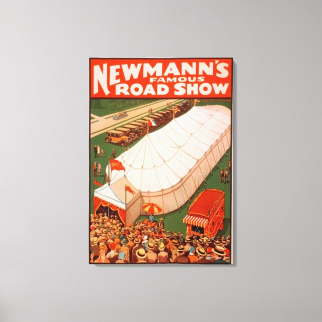 Newmann's Famous Magic Road Tent Show Poster Canvas Print (Front)