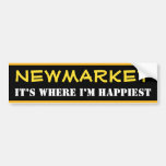 [ Thumbnail: "Newmarket" - "It’s Where I’M Happiest" (Canada) Bumper Sticker ]