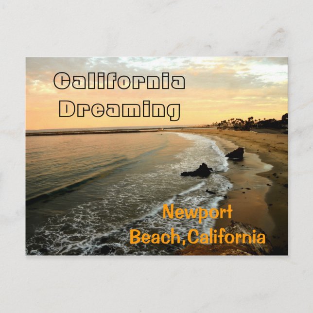 Newport Beach at Corona del Mar Postcard (Front)