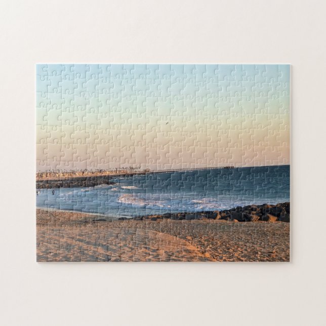 Newport Beach at Sunset, California Jigsaw Puzzle (Horizontal)