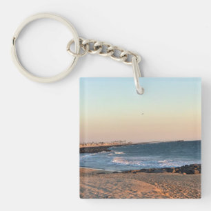 Newport Beach at Sunset, California Keychain