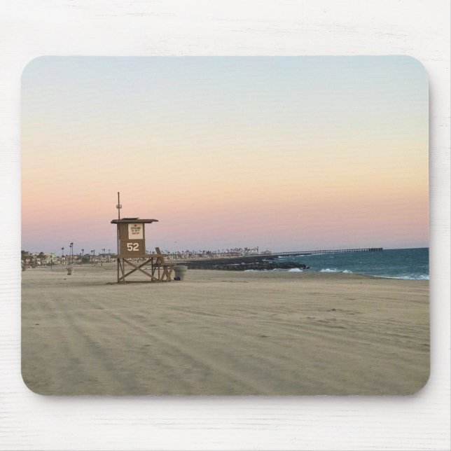 Newport Beach at Sunset, California Mouse Pad (Front)