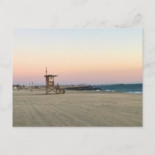 Newport Beach at Sunset, California Postcard