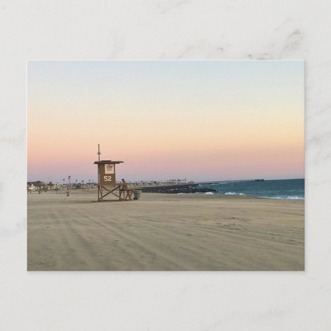 Newport Beach at Sunset, California Postcard (Front)