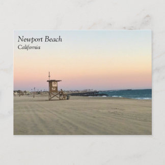Newport Beach at Sunset, California Postcard