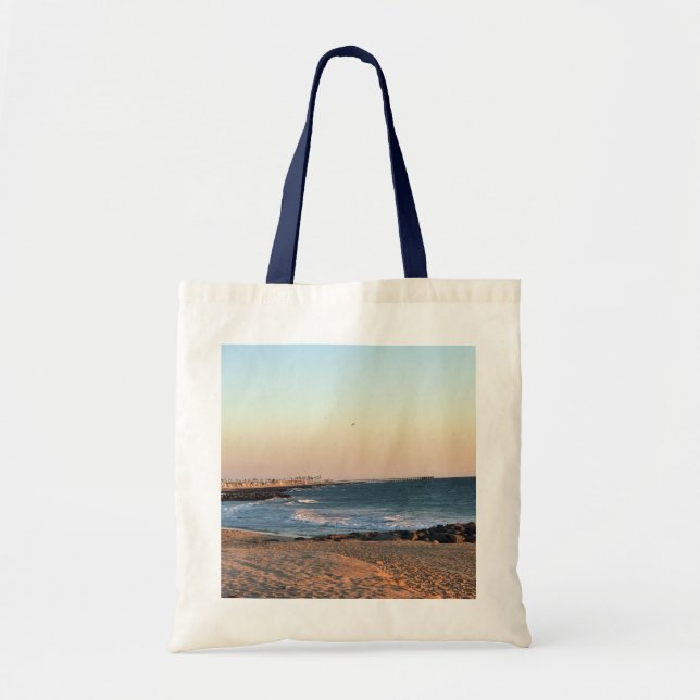 Newport Beach at Sunset, California Tote Bag (Front)