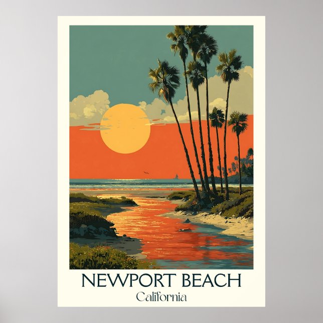 Newport Beach California Art Print | Upscale Coast (Front)