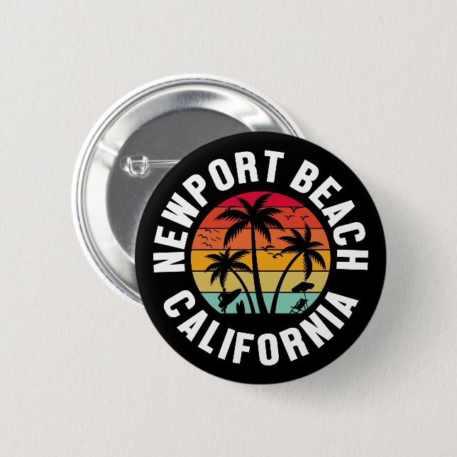 Newport Beach,California Button (Front & Back)