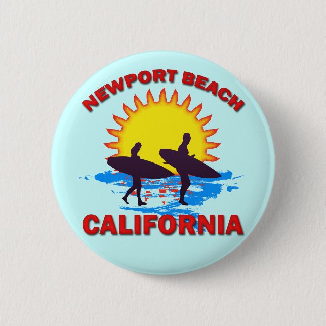 NEWPORT BEACH CALIFORNIA BUTTON (Front)