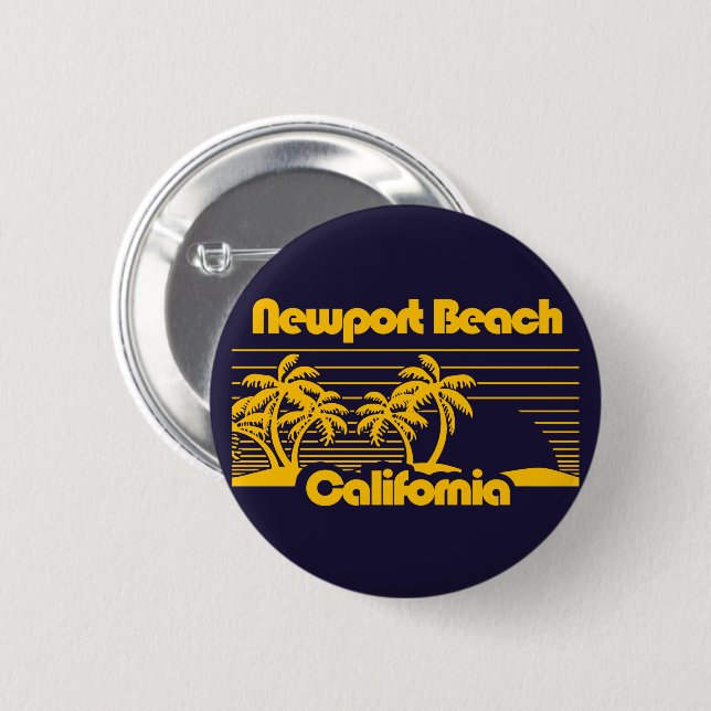 Newport Beach California Button (Front & Back)