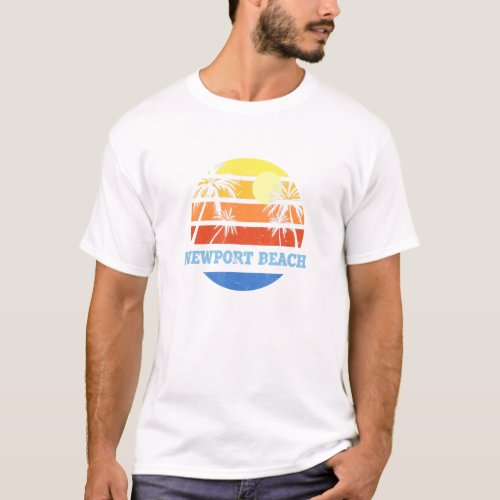 Newport Beach California Ca Beach Us Cities Beach  T_Shirt