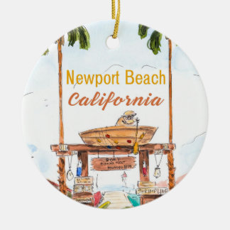 Newport Beach California Ceramic Ornament