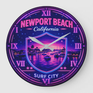 Newport Beach California Harbor Large Clock