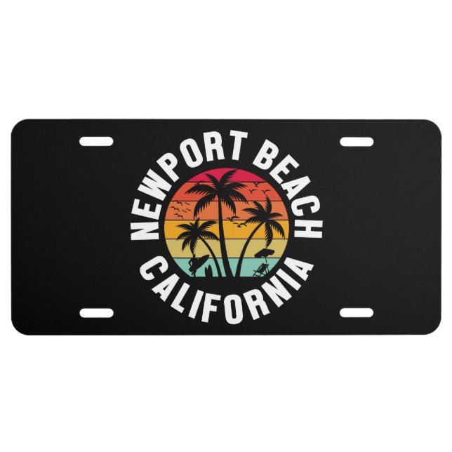 Newport Beach,California License Plate (Front)