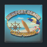 Newport Beach, California Magnet<br><div class="desc">This charming sunny city from Orange County, CA could easily conquer anyone's heart! Famous for many attractions like the largest recreational harbor, the beautiful Balboa Island, Fashion Island, the Newport Beach Christmas Boat Parade, Ferris wheel, or its' pristine beaches, this coastal paradise is also ideal for fishing, surfing, kayaking, and...</div>
