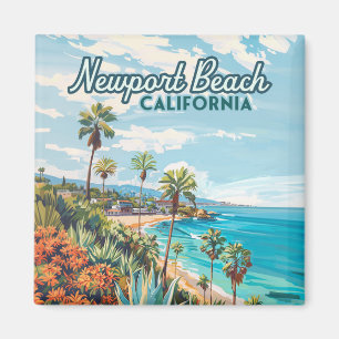 Newport Beach California Orange County Vintage Magnet