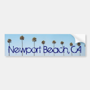 Newport Beach California Palm Trees Bumper sticker