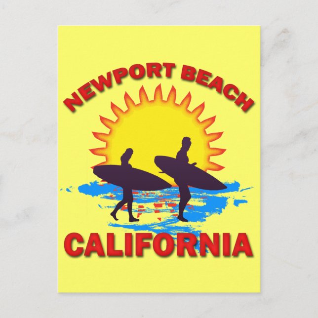 NEWPORT BEACH CALIFORNIA POSTCARD (Front)