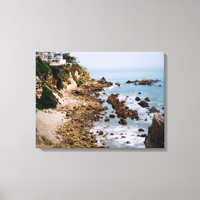 Newport Beach California Rocky Coastline Photo Canvas Print (Front)