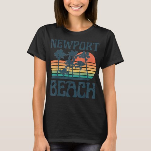 Newport Beach California Summer Vacation Vintage  T_Shirt
