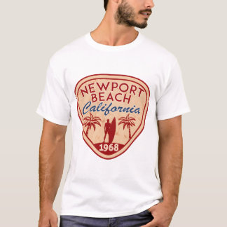 NEWPORT BEACH California Surfer Surfing Surfboard T-Shirt