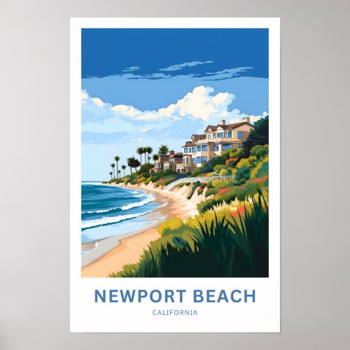 Newport Beach California Travel Poster