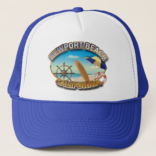 Newport Beach, California Trucker Hat (Front)