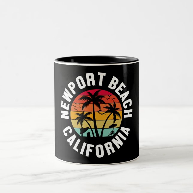 Newport Beach,California Two-Tone Coffee Mug (Center)