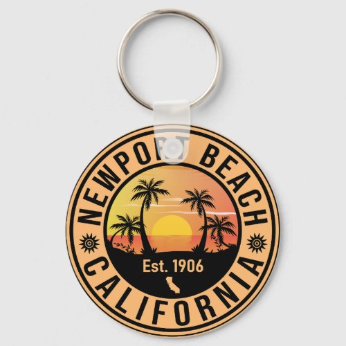 Newport Beach California Vintage Souvenirs Keychain
