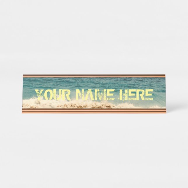 Newport Beach "call me by your name" Desk Name Plate (Front)