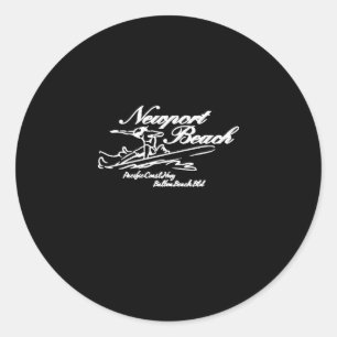 newport beach classic round sticker