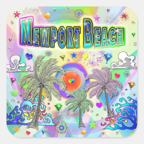 Newport Beach Deep Dream Sticker