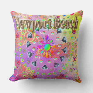 Newport Beach Lucky Golden Pillow
