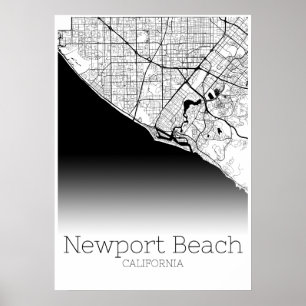 Newport Beach Map - California - City Map Poster