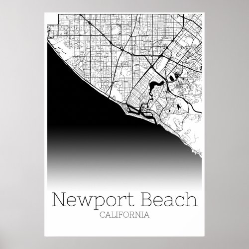 Newport Beach Map _ California _ City Map Poster