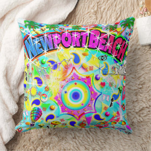 Newport Beach Mystic Dance Throw Pillow